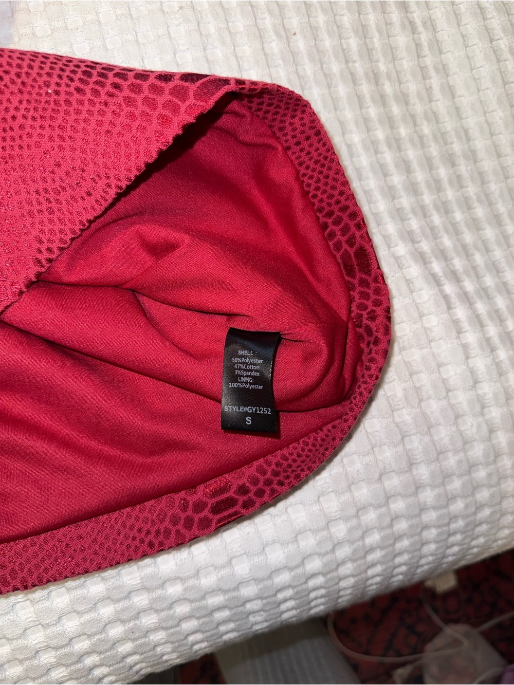 DO+BE Raspberry Red Textured Sheath Dress - Picture 9 of 9